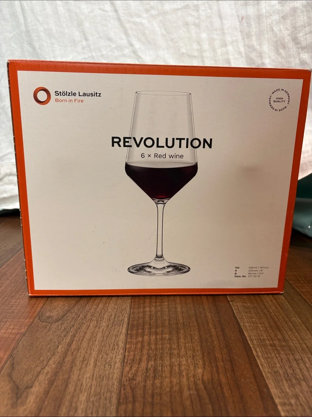 Stolzle Lausitz Revolution Red Wine Glasses - Set of 6, Clear